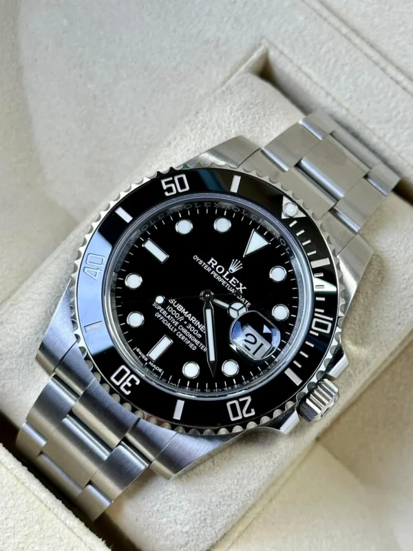 Rolex Silver with Black Dial
