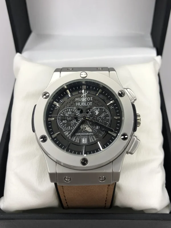 Hublot Skeleton Dial – Brown Rubber Strap Watch