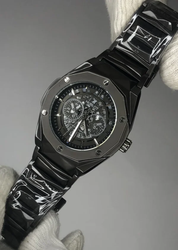 Hublot Skeleton Dial Black Chain Watch - Image 3