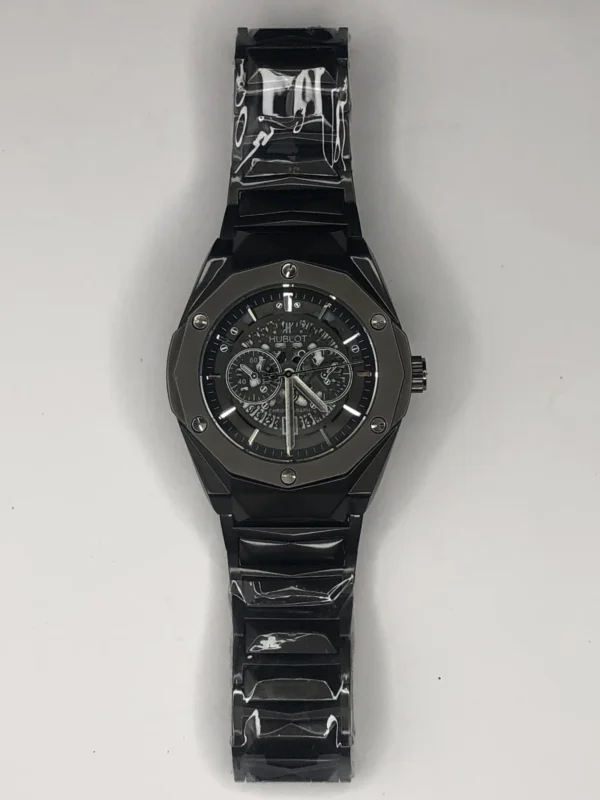 Hublot Skeleton Dial Black Chain Watch - Image 4