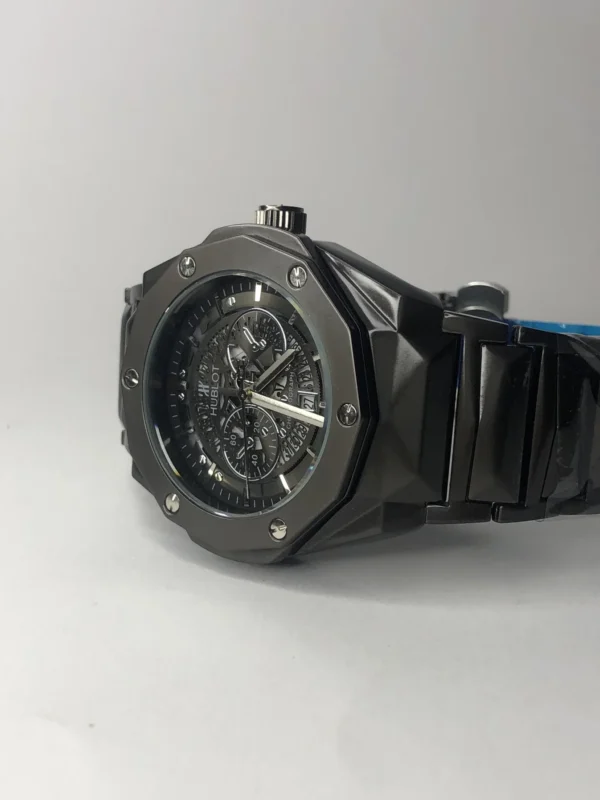 Hublot Skeleton Dial Black Chain Watch - Image 5