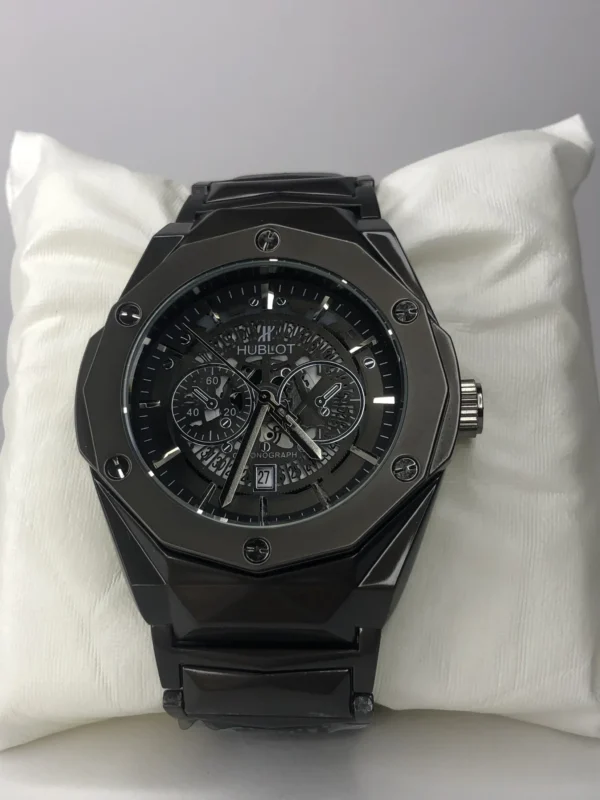 Hublot Skeleton Dial Black Chain Watch - Image 7