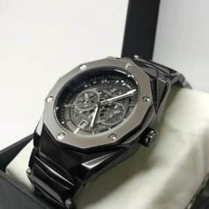 Hublot Skeleton Dial Black Chain Watch