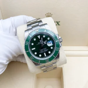 Rolex Silver with Green Dial