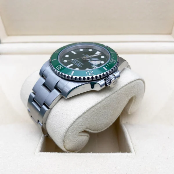 Rolex Silver with Green Dial - Image 4